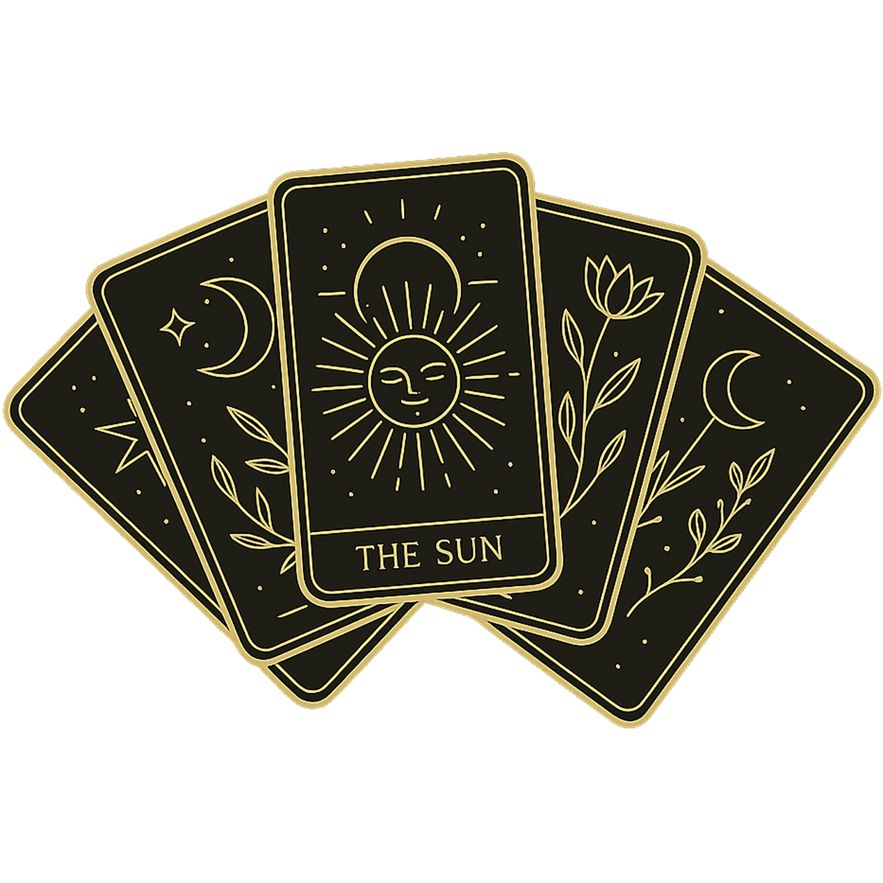 Mystical tarot cards spread featuring The Hermit